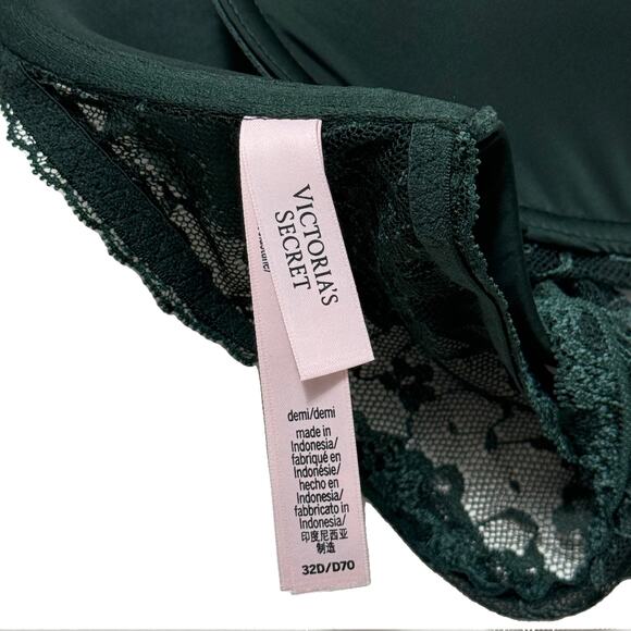 (NWOT) Victoria’s Secret Sexy Tee Front-Close Demi Bra | Green Lace - 32D - Picture 6 of 6